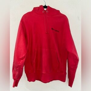 Champion Men's Red and Black Hoodie